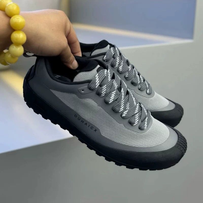Solid Tone Anti Slip Men Low T - Knit Fabric Lace Up Sneakers 评论和价格